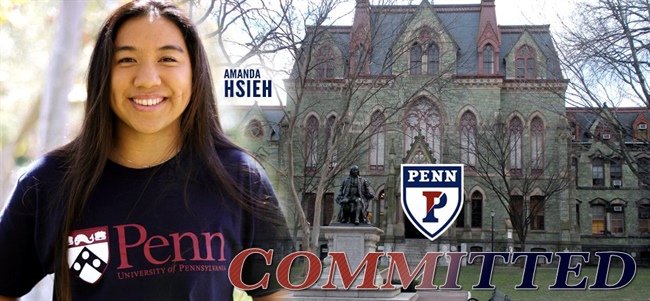 AMANDA HSIEH VERBALLY COMMITS TO UNIVERSITY OF PENNSYLVANIA CLASS OF 2023